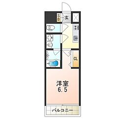 ブランTAT尼崎七松1 1Kの間取図画像
