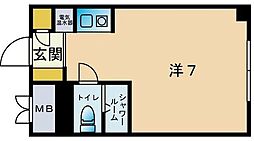 グローリア初穂梅ヶ丘 ワンルームの間取図画像