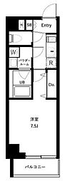 オーキッドレジデンス上野稲荷町2 1Kの間取図画像