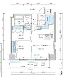 パークアクシス池袋イースト 2LDKの間取図画像