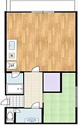ラッキー浅草橋ビル 3階1LDKの間取り