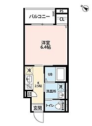 robot home 太子橋 1Kの間取図画像