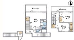 ドゥー・リナリア 2LDKの間取図画像