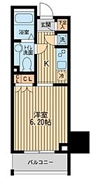 KDXレジデンス東新宿 9階1Kの間取り