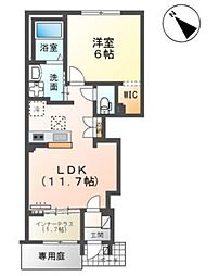 (仮称)千葉市中央区大森町新築アパート 1LDKの間取図画像