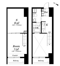 リブシス浦和 1SKの間取図画像