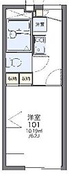 レオパレスFK2 1Kの間取図画像