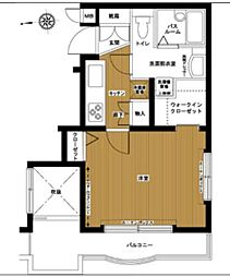 フェニックス芦花公園駅前壱番館 1Kの間取図画像