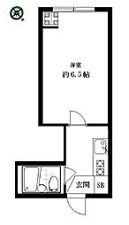 中野ウェストハイツ 1Kの間取図画像