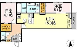 レクシア東葛西2 2LDKの間取図画像