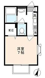 グランシャリオII番館 1階1Kの間取り