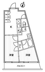 GRANDUOYOYOGI2 2Kの間取図画像