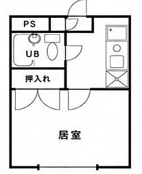 プラザ・ドゥ・マグナス 1Kの間取図画像