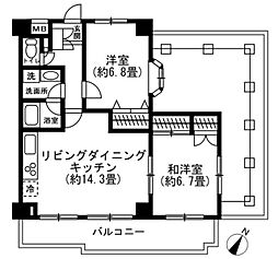 グレイスコート 2LDKの間取図画像