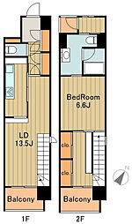 リコ・コリーナ 1SLDKの間取図画像