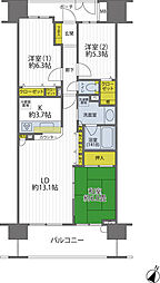セントラルスウィート大宮桜木町 3LDKの間取図画像