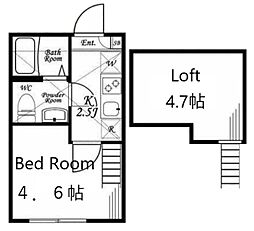 アザーレターコイズ向ヶ丘遊園 1階1Kの間取り