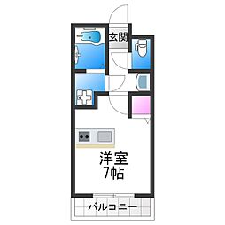 WESTLANDK ワンルームの間取図画像