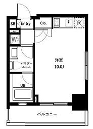 オーキッドレジデンス浜田山 4階ワンルームの間取り