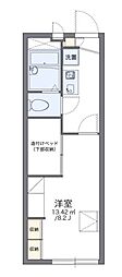 レオパレスリバーウィロウ 1Kの間取図画像