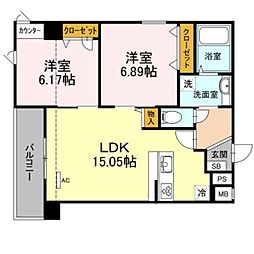 間取図画像 2LDK