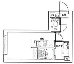 Ludens椎名町 2階ワンルームの間取り