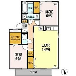 グランドゥール笹塚 2LDKの間取図画像