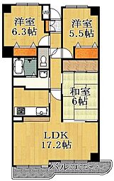 アイングレース八千代 3LDKの間取図画像