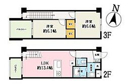 響 2LDKの間取図画像