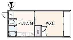 ブルク大澤 1DKの間取図画像