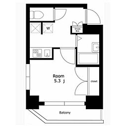 Verona戸越銀座 1Kの間取図画像