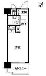 ライオンズマンション雪が谷大塚 ワンルームの間取図画像