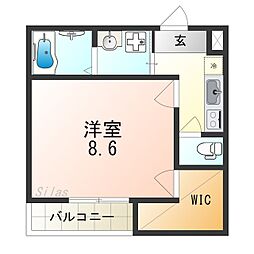 フジパレス堺市駅北2番館 1Kの間取図画像