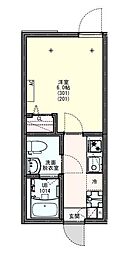 イオス船堀 1Kの間取図画像