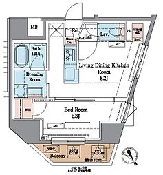 ラグゼナ北千住II 1LDKの間取図画像