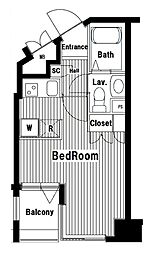 ガーラ文京本郷台 ワンルームの間取図画像