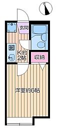 アミティエ東葛西 1Kの間取図画像