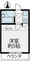 レオパレス赤羽台 1Kの間取図画像
