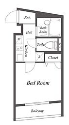 グランアセット中落合 3階1Kの間取り