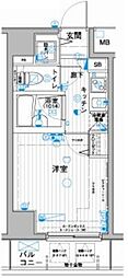 パークウェル千駄木弐番館 1Kの間取図画像