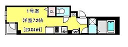 寿マンション 1Kの間取図画像
