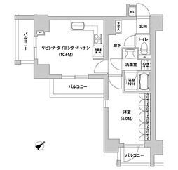 メトロステージウエノ 1LDKの間取図画像