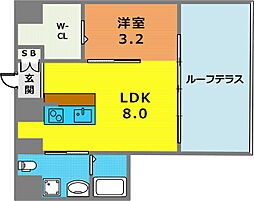 ザ・コッチ神戸 1LDKの間取図画像