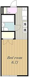パークサイド 1Kの間取図画像