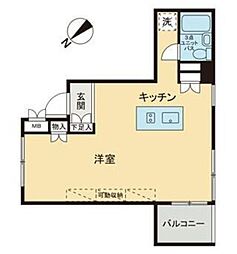 パークブリージェ井の頭 ワンルームの間取図画像