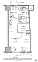 パークアクシス住吉ガーデンスクエア 2LDKの間取図画像