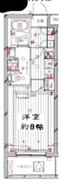 レガリス洗足池 1Kの間取図画像
