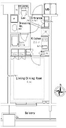 パークアクシス御茶ノ水ステージ 5階1Kの間取り