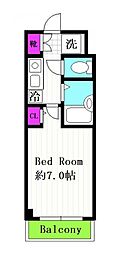 will長尾 ワンルームの間取図画像