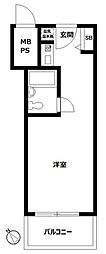 コルム目黒不動前 ワンルームの間取図画像
